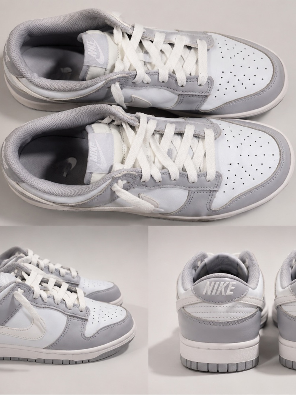 Nike Low Top Sneakers in White and Light Gray